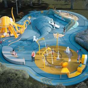 现代儿童娱乐公园3D模型下载